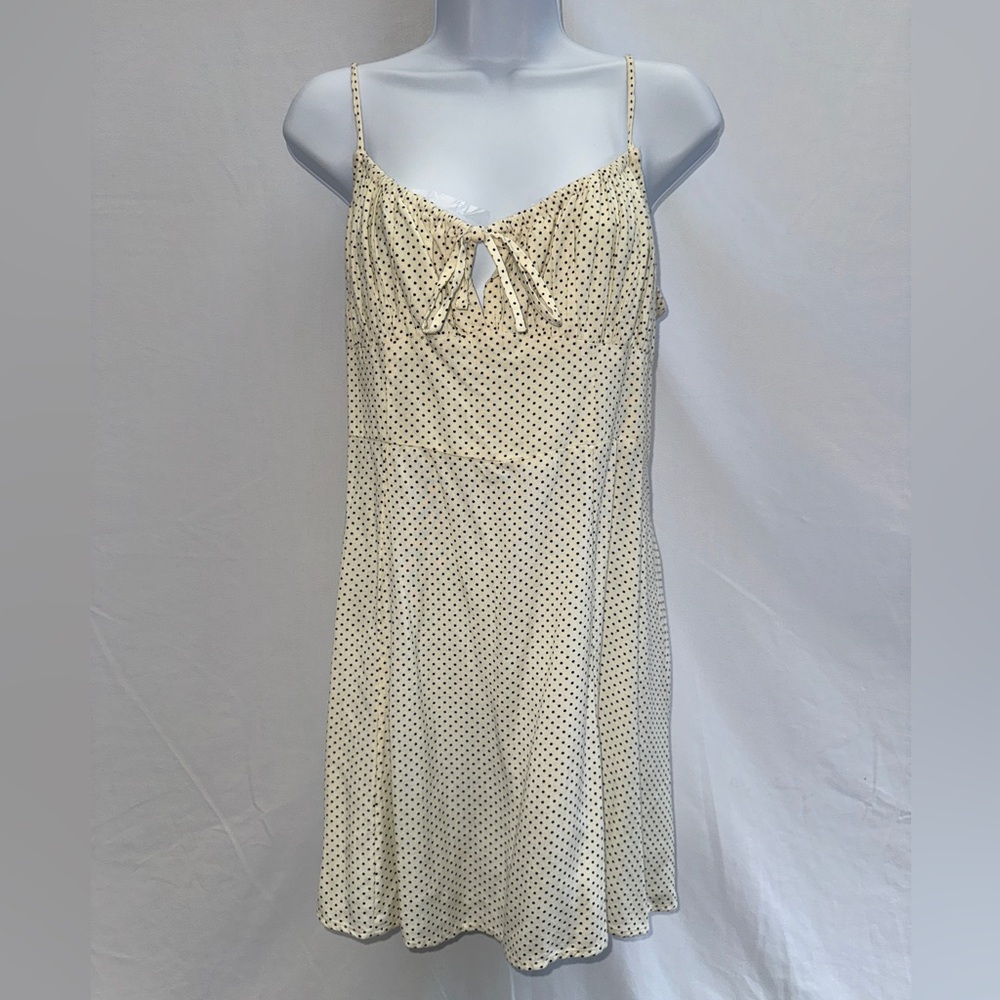 Urban Outfitters Cream Polka Dot Dress